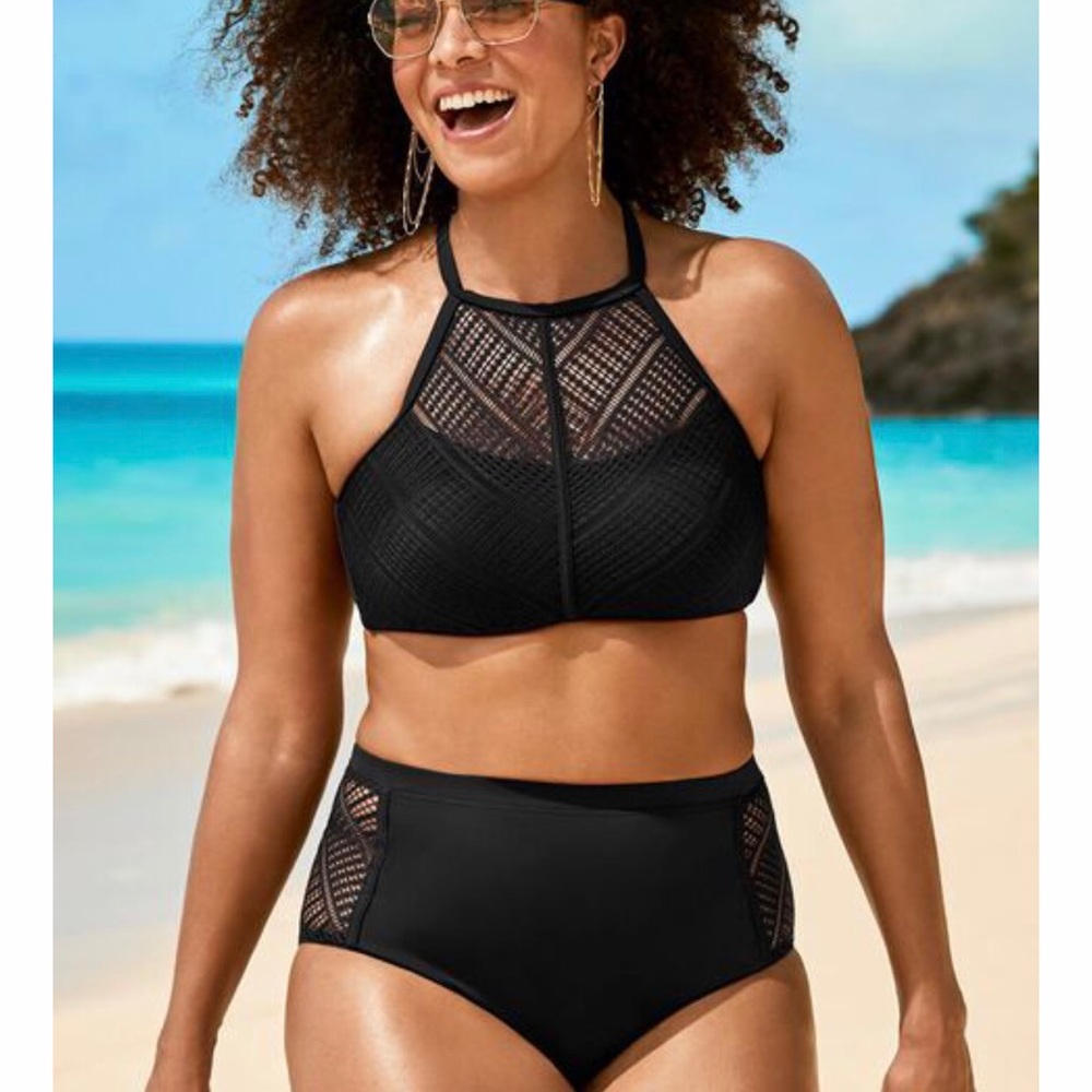 Charlatan high neck bikini set NWT swimsuitsforall